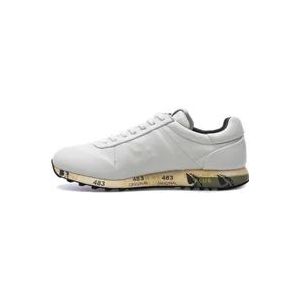 Premiata Witte Leren Sneakers met 2,5 cm Hak , White , Heren , Maat: 39 EU