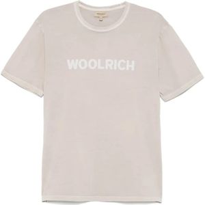 Woolrich, Heren, Tops, Beige, Maat: S Wol,