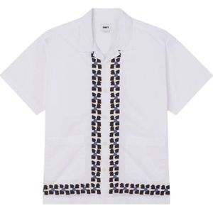 Obey, Heren, Overhemden, Wit, Maat: S Katoen,