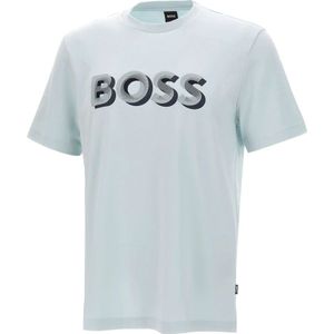 Hugo, Heren, Tops, Blauw, Maat: L Katoen,