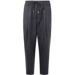 Drole de Monsieur, Heren, Broeken, Grijs, Maat: L Flanel,