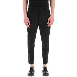 Dsquared2 Stretch Slim-Fit Wol Skinny Dan Broek , Black , Heren , Maat: XS