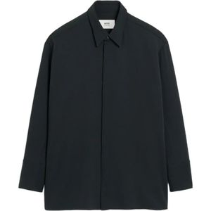 Ami Paris, Dames, Blouses & Shirts, Grijs, Maat: 2XS Wol,