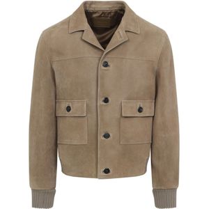 Prada, Heren, Jassen, Grijs, Maat: L