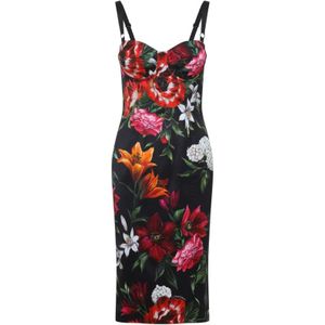 Dolce & Gabbana, Dames, Jurken, Veelkleurig, Maat: XS Viscose,