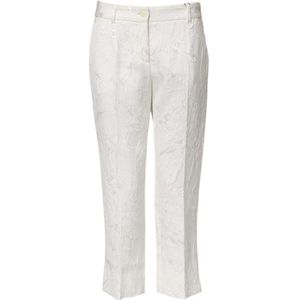 Dolce & Gabbana, Dames, Broeken, Wit, Maat: XS Katoen,