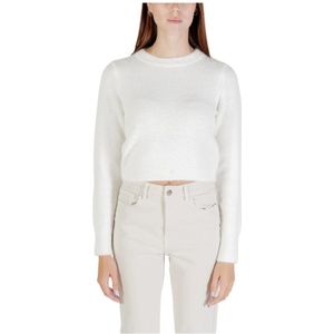 Only, Dames, Truien, Wit, Maat: XL Nylon,