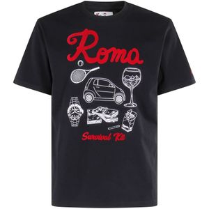 MC2 Saint Barth, Heren, Tops, Zwart, Maat: S