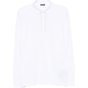 Zegna, Heren, Tops, Wit, Maat: M Katoen,