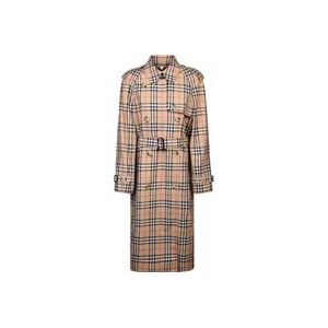 Burberry Vintage Check Trenchcoat , Beige , Dames , Maat: XS