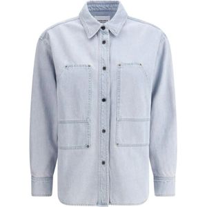 Marant étoile, Dames, Blouses & Shirts, Blauw, Maat: S Denim,