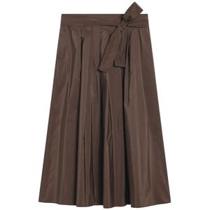 Weekend Max Mara, Dames, Rokken, Bruin, Maat: 2XS Katoen,