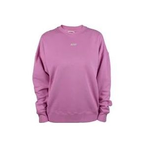 Autry Roze Mesh Sweatshirt met Logo Print , Pink , Dames , Maat: M