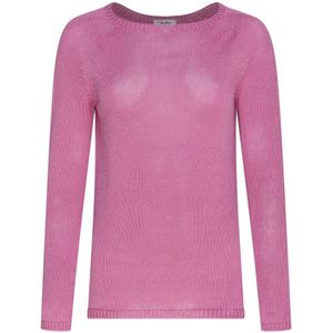 Max Mara, Dames, Truien, Paars, Maat: XS Linnen,