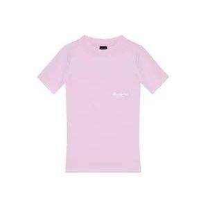 Balenciaga Korte mouwen ronde hals T-shirt , Pink , Dames , Maat: S