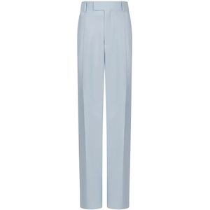 Bottega Veneta, Dames, Broeken, Blauw, Maat: S Zijde,