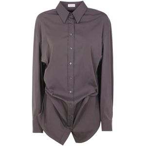 Brunello Cucinelli, Dames, Blouses & Shirts, Bruin, Maat: XL Katoen,