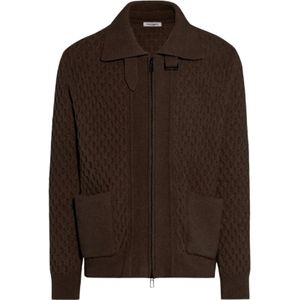 Paolo Pecora, Heren, Truien, Bruin, Maat: M Wol,