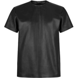 Tom Ford, Heren, Tops, Zwart, Maat: XL Leer,