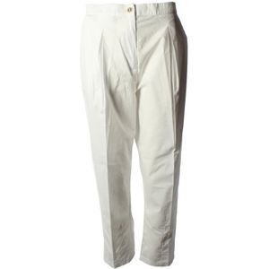 Pinko, Dames, Broeken, Wit, Maat: S Katoen,