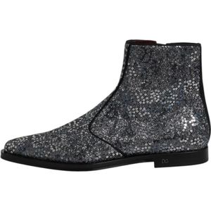 Dolce & Gabbana - Chelsea-laarzen - Grijs - Heren - Paillet met Ritssluiting