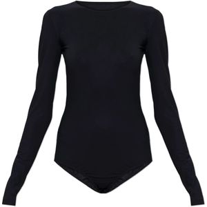 MM6 Maison Margiela, Dames, Tops, Zwart, Maat: L Tweed,