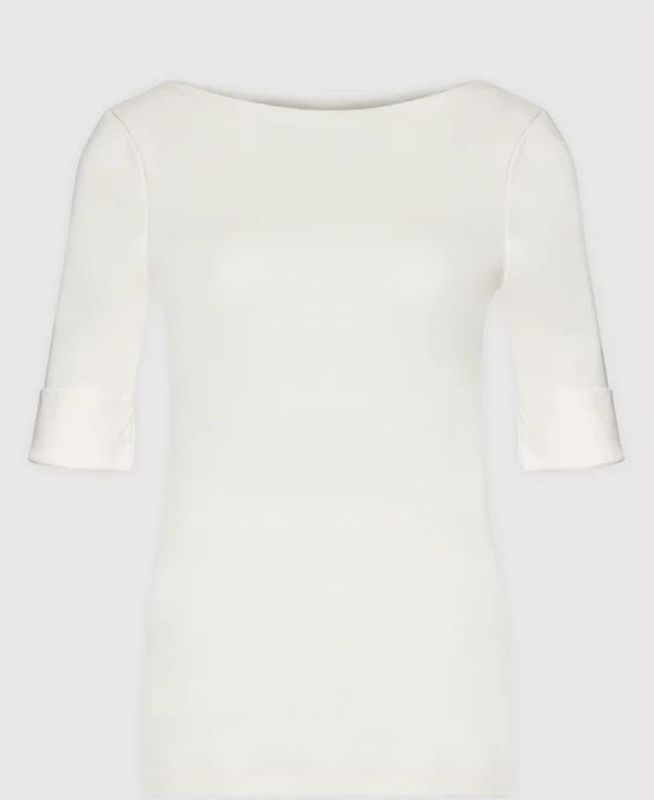Lauren Ralph Lauren - JUDY - T-shirt - Crème - Slanke Pasvorm