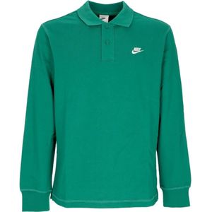 Nike - Club - Gebreid Poloshirt - Lange Mouwen - Katoen