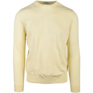 Ballantyne, Heren, Truien, Geel, Maat: XL Katoen,