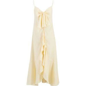 Johanna Ortiz, Dames, Jurken, Beige, Maat: 2XS Linnen,