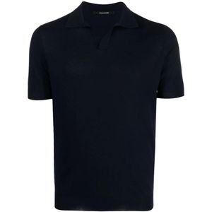 Tagliatore, Heren, Tops, Blauw, Maat: 3XL Katoen,