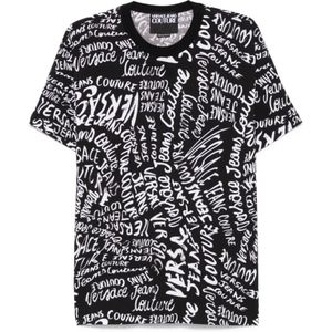 Versace Jeans Couture, Heren, Tops, Zwart, Maat: M