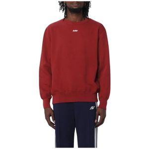 Autry, Heren, Sweatshirts & Hoodies, Rood, Maat: XL Katoen,