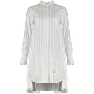 Thom Browne, Dames, Jurken, Wit, Maat: XS Katoen,