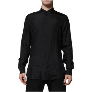 Dolce & Gabbana - Martini - Overhemd - Zwart - 100% Zijde