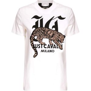 T-shirts - Wit - Leopard Print - Korte Mouwen