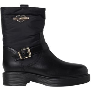 Love Moschino, Dames, Schoenen, Zwart, Maat: 37 EU Leer,