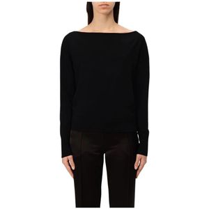 Patrizia Pepe, Dames, Truien, Zwart, Maat: S Viscose,