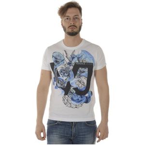 Versace Jeans Couture, Heren, Tops, Wit, Maat: S Katoen,
