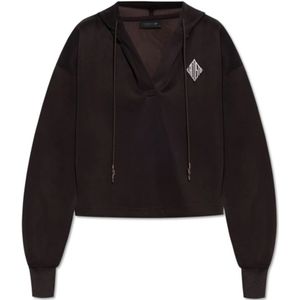 Lacoste, Dames, Sweatshirts & Hoodies, Bruin, Maat: S Katoen,