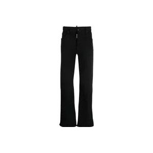 Dsquared2 Denim jeans met rechte pijpen , Black , Heren , Maat: L