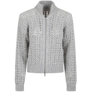 Peserico, Dames, Truien, Grijs, Maat: S Wol,