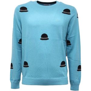 Sun68, Heren, Truien, Blauw, Maat: S Katoen,