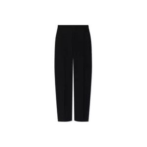 Balenciaga Oversized plooivoorkant broek , Black , Dames , Maat: XS