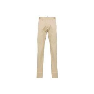 Dsquared2 Beige Broeken voor Heren , Beige , Heren , Maat: XS