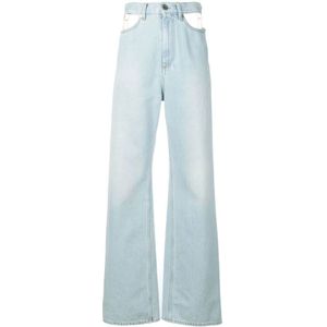 Maison Margiela, Dames, Jeans, Blauw, Maat: S Katoen,