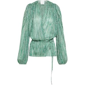 Forte Forte, Dames, Blouses & Shirts, Groen, Maat: L Polyamide,