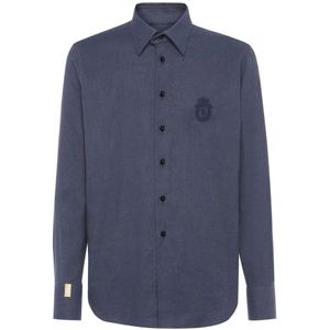 Billionaire, Heren, Overhemden, Blauw, Maat: 3XL Flanel,