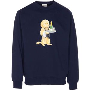 Drole de Monsieur, Heren, Sweatshirts & Hoodies, Blauw, Maat: XL