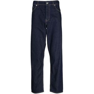 Maison Kitsuné, Heren, Jeans, Blauw, Maat: W32 Denim,